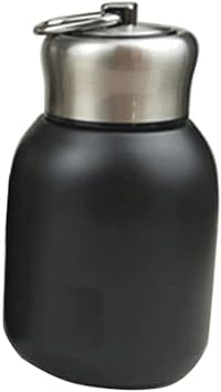 Mini Coffee Thermos 300ml Travel Thermos Stainless Steel Thermos for Indoor and Outdoor Use Black