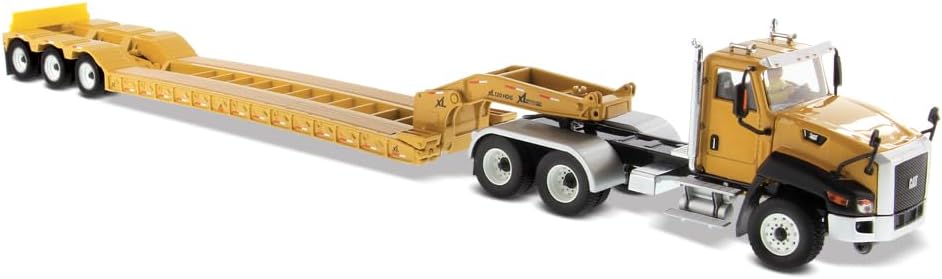 Diecast Masters 150 Scale Caterpillar CT660 Day Cab Tractor & XL120 Lowboy Trailer | Core Classics Series Cat Trucks & Construction Equipment Model 85503C
