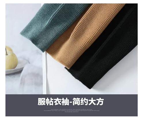 Men's Knit Sweaters Jumper Warm Turn-Down Neck Patchwork Sweater Clothing Harajuku Streetwear2