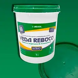 Veda Reboco Impermeabilizante Ultra Concentrado, 1kg, Aditivo Plastificante para Argamassa, Rende até 60 Sacos de Cimento