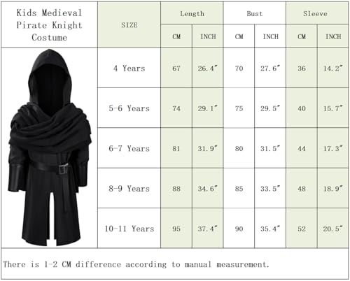 Image of TOKYO REVENGERS Kids Medieval Renaissance Pirate Costume Knight Cosplay Outfit LARP Costume Accessories Set