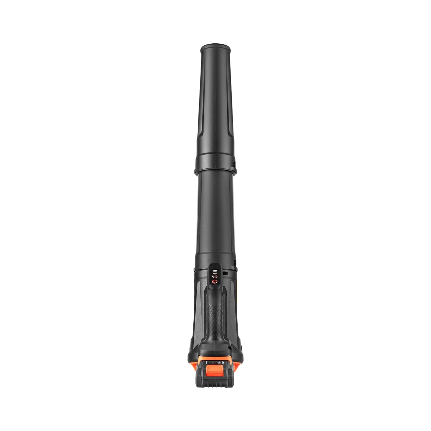 Soffiatore di foglie a batteria da 20 V, motore brushless, 50 m/s, 3 velocità, 610 m³/h, leggero 1,3 kg, include 2 batterie 4 Ah e doppio caricabatterie. DCB-201BC