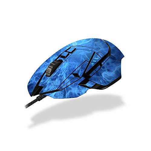 MIGHTY SKINS MightySkins Skin Compatible with Logitech G502 Proteus Spectrum Gaming Mouse - Blue Mystic Flames | Protective, Durable, and Unique wrap Cover | Easy to Apply, Remove | Made in The USA
