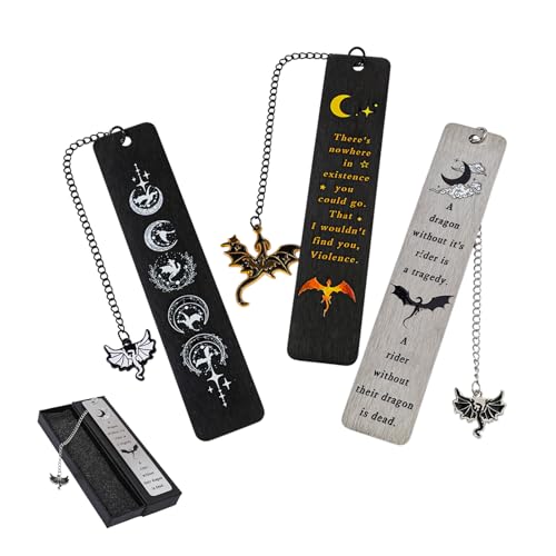 Fantasy Fourth Wing Dragon Sword Bookmarks - Fourth Wing Fans Page Markers Cool Bookmarks for Men Fantasy Dragon Gifts for Male Readers as Birthday Gifts (Dragon Bookmark Set 11)
