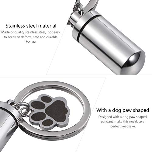 TEHAUX 2 Pçs/Set Cão Da Cópia Da Pata Do Animal de Estimação Urna de Cinzas Chaveiro Lembrança Chave