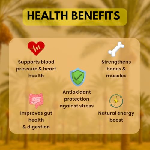 Image of Earthen Story Jumbo Medjool Dates 500g | No Added Sugar or Preservatives | Rich in Fiber & Potassium | Healthy Snack | Natural, Soft Khajoor | Glueten free Khajur