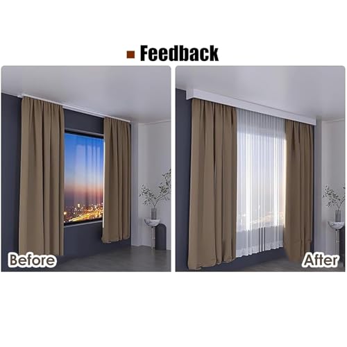 Rieles dobles de techo de 1,2 m con cenefa pelmet para cortinas Juego K 4