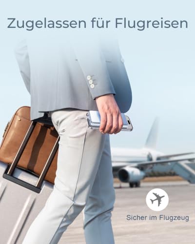 Power Bank, 30% Größere Kapazität 26800mAh Powerbank, mit 3-in-1 Kabel,Blau – Ansicht 6