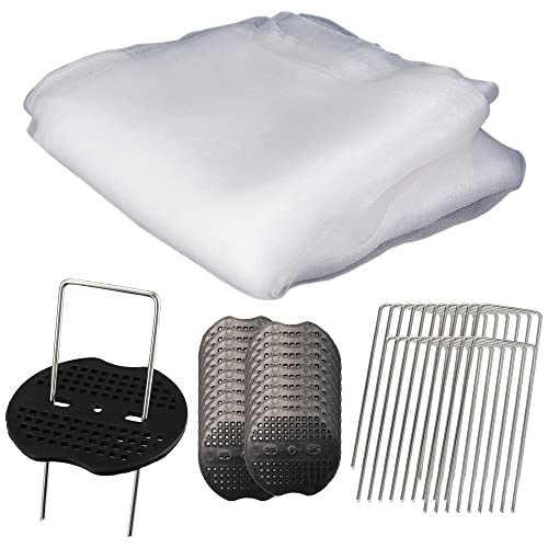 FutagoNa 防虫ネット 虫除けネット 固定用Uピン20本 害虫の侵入を防ぐ 防風 防寒 通気性 家庭菜園 園芸用 (2m×10m)