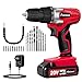 AVID POWER Cordless Drill Set, 20V MAX Electric Battery Power Drill/Driver Kit with Battery and Charger, 3/8-Inch Keyless Chuck, Variable Speed, 16 Position and 22pcs Drill Bits (Red)