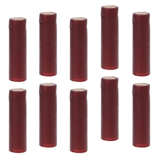 Dolity 100 Cápsulas de Botella de Vino Termoencogibles de PVC Fabricación de Cerveza Vino Duradero - Borgoña 32 mm