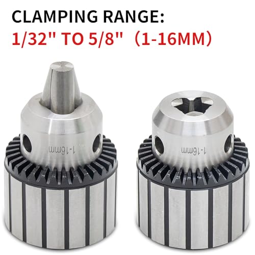 HAowosi 1/32"- 5/8" MT2 Drill Chuck for Lathe,Morse Taper 2 Arbor, Heavy Duty Drill Press Chuck with Chuck Key by HAowosi - Image 3