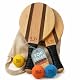 Beachball-Set Salt On Wood Frescobol Set mit 2 Schlägern und 3 Bällen