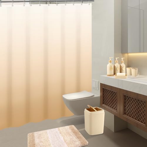 32PCS Bathroom Sets with Shower Curtain and Rugs Beige Bathroom Accessories Set Shower Curtain Set 3PCS Lotion Soap Dispenser Bathroom Accessories with Black Bathroom Decor by XLHOMO - Image 8