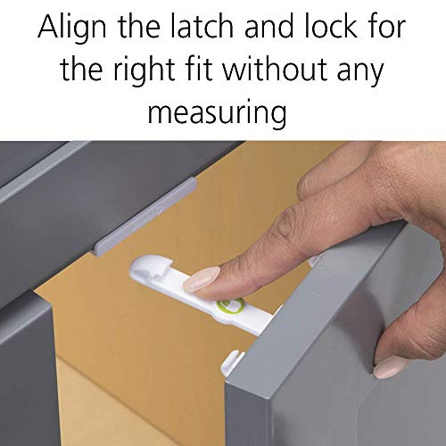 image for Safety 1st Adhesive Cabinet Latch, 12 Piece, One Size, White, 12 Count
