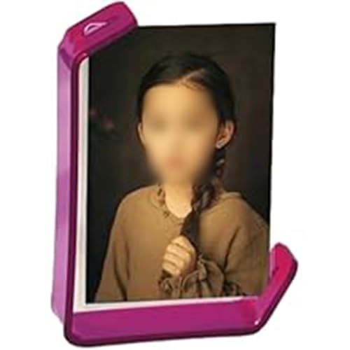 NINMORTH Cornice portafoto flottante in acrilico, double-face, moderna, da tavolo, per foto da 10 x 15 cm, trasparente, per esposizione a L