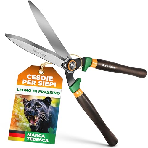 grÜntek cesoia per siepi forbice da potatura giardino 54 cm. tagliasiepi manuale con manico in legno di frassino