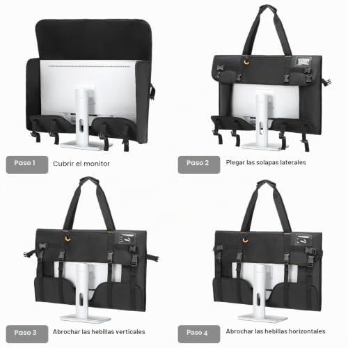 Monitor bolsa de transporte negro funda protectora maletín pantallas ordenador 5