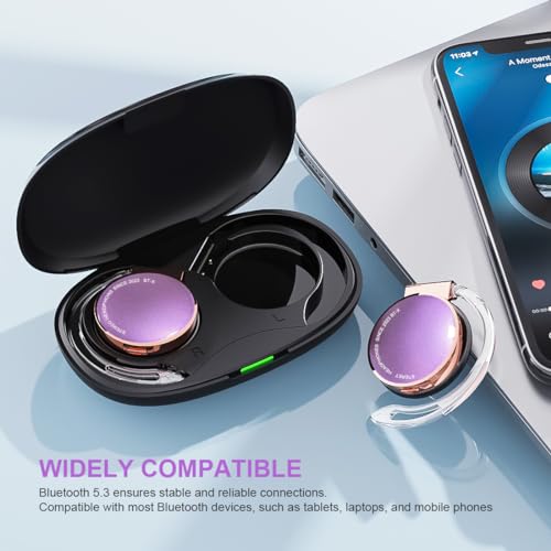 Clip on Headphones Wireless Bluetooth 5.3 On Ear Headphones Wireless Headphones Ear Hook with 4 Microphones Earbuds Wireless Earhooks Earphones Wireless Bluetooth Earhook for Home/Office/Travel - Image 2