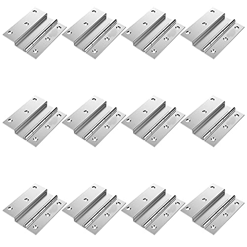 Image of Atlantic Stainless Steel L-Hinges 3 inch X 3 /4 inch X6 MM Matt Finish Pack of 12