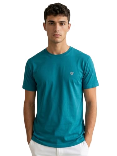 Image of Lux Cozi Men Cotton Half Sleeves Round Neck Regular Fit Casual T-Shirt