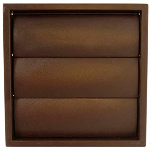 Manrose 4'' Brown Wall Grille with Gravity Flaps for Extractor Fan - Round Spigot