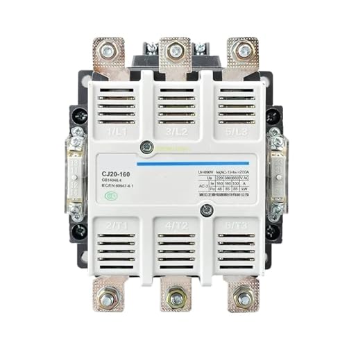 Contacteur triphasé CJ20 gros calibre 16A à 630A avec bobine de commande robuste AC 220V 380V