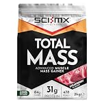 SCI-MX Total Mass - Advanced Muscle Mass Gainer Protein Powder - Muscle Growth & Weight Gain - Strawberry • 31g Protein + 478 Calories per Serving • 2kg