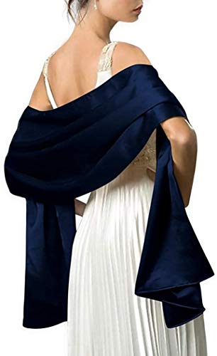 Utopp Satin-Schals und -Wraps Stola für Abendkleider, Brautparty, Abschlussballkleid, besondere Anlässe Gr. One size, navy Cover