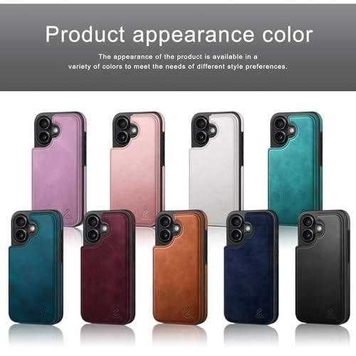 DJDUCK Designed for iPhone 17 Case Wallet with Card Holder, [Magnetic Clasp Cover] [RFID Blocking Leather Protection] Shockproof Women Men Cases 6.3 Inch for Apple 17 Light Purple by DJDUCK - Image 6