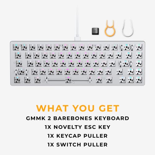 Glorious Gaming Keyboard - Gmmk 2 Hot Swappable Tkl Mechanical Keyboard, Wired, Rgb Keyboard - Custom Mechanical Keyboard - Premium Barebones - Compact 65% Keyboard (White Rgb Keyboard) #TOP6