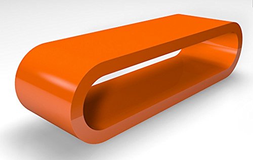 Zespoke Cerceau de Style Rétro Grosse Orange Table de Café de Haute Brillance/Meuble TV Largeur de 110cm