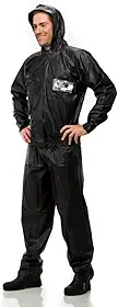Capa de Chuva Pantaneiro 2701 PVC Com Capuz, Capa de Chuva Impermeável Unissex, Preta, Macacão com Capuz, Material Resistente à Água, para Uso Externo (G)