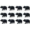 BestGiftEver 12-pc Set Black Bear Cast Iron Drawer Cabinet Knob Pulls - Rustic Farmhouse Western Home Style Decor Dresser Hardware with Wildlife Charm