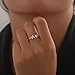 WFYOU Heart Initial Ring for Women Silver Rose Gold Plated Heart Capital Letter Initial Ring Stackable Rings for Women Adjustable Alphabet Letter Rings Jewelry Gifts