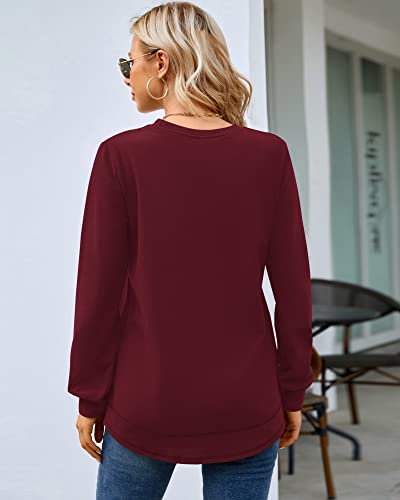 Image of MOLERANI Sweatshirts for Women Casual Long Sleeve Crewneck Shirt Tunic Tops | Pullovers, Soft Lightweight Warm Fabric, Loose Fit, Fall Winter Trendy Clothes, Daily Wear, Workout, Outdoor Outfits