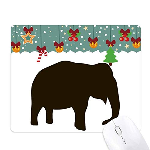 Tapis de souris éléphant noir mignon grand format pour ordinateur de jeu