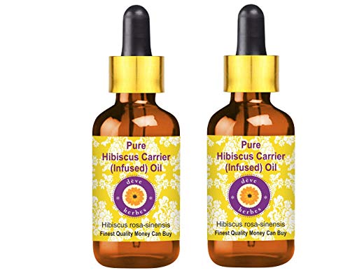 Huile d'Hibiscus pure infusée 100ml x 2 pour sublimer vos massages et rituels capillaires du soir
