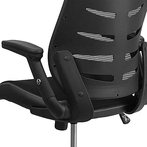 Flash Furniture High Back Designer Black Mesh Executive Swivel Ergonomic Office Chair With Height Adjustable Flip-Up Arms #TOP6