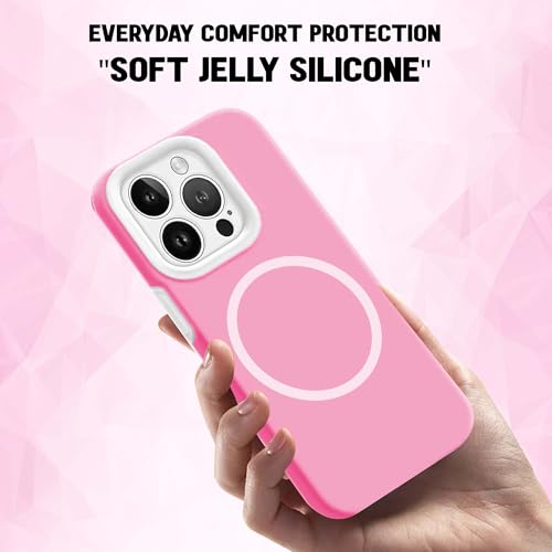 Image of Kratos Soft Silicone Case Cover Compatible with iPhone 16 Pro - Everyday Comfort Protection, Wireless Magnetic Charging Case with Raised Edge Camera & Screen Protection, Shock-Resistant Design