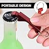 4 Pcs Beer Opener, Bottle Opener Keyring, Mini Key Ring BottleOpener, Aluminum Alloys Multi-FunctionOpener, Keyring Bottle Openers & Opener Keychain, Beer BottleOpeners for Party, Festival Gathering #4