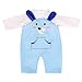 ZWOOS Vestiti per Bambole per New Born Baby Doll, Abitini in Cotone Carina per Bambolotti 35-43 cm