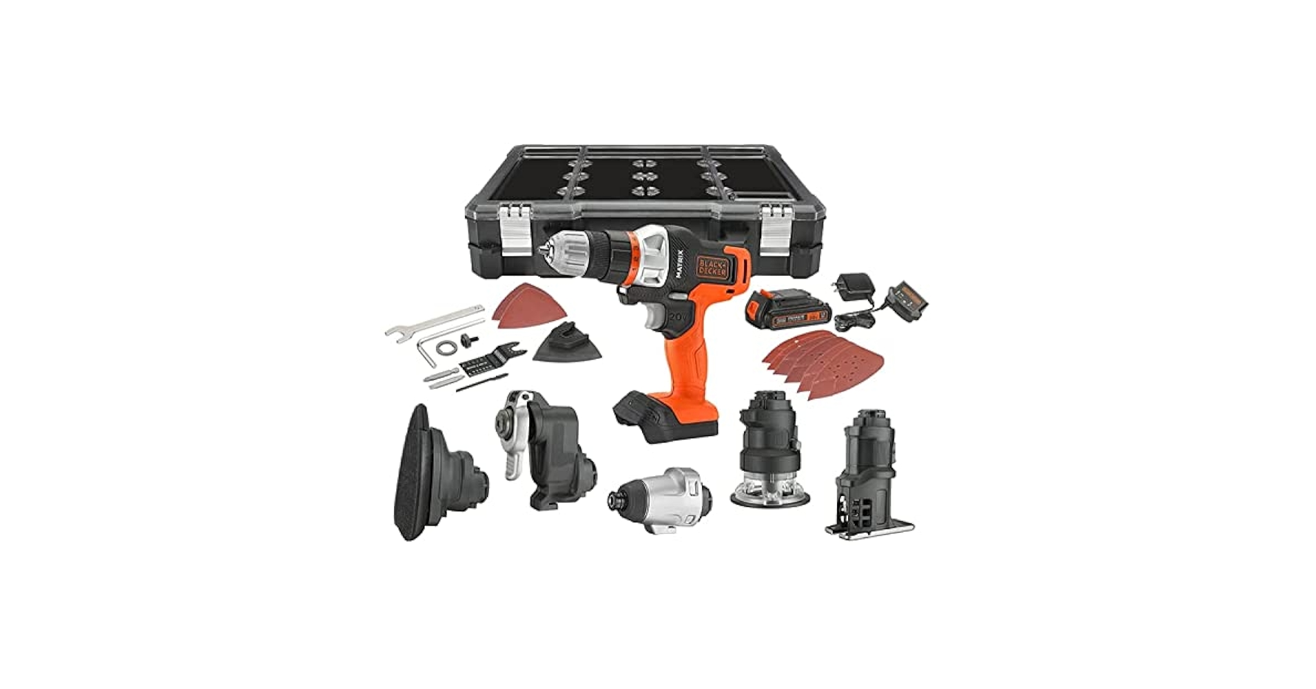 BLACK+DECKER 20V MAX MATRIX Drill, Power Tool Combo Kit, 6
