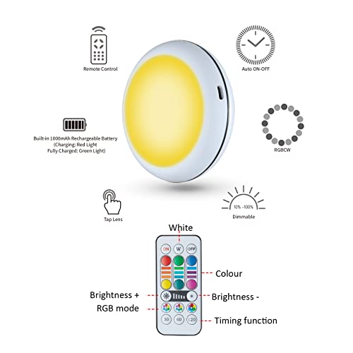 Mioblue Rechargeable Wall Sconce Decor Set Of 2,16 Rgb Colors Dimmable Wall Sconce Light With Remote Control Fabric Shade, Wireless Wall Lights With Timer For Bedroom Living Room Hallway #TOP1