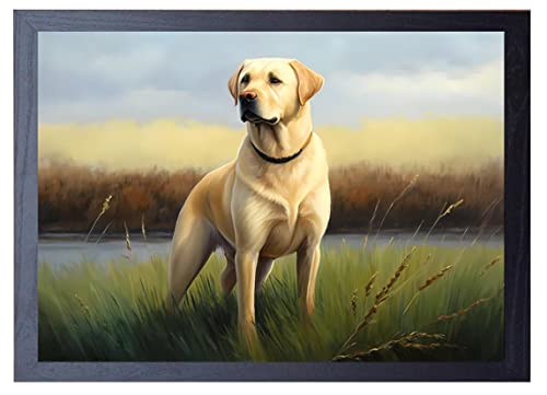 Lámina de labrador amarillo de 29,7 x 21 cm: impresión artística de alta fidelidad de la pintura