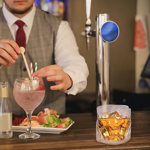 Cristalería para whisky de vidrio resistente sin plomo y liso 5