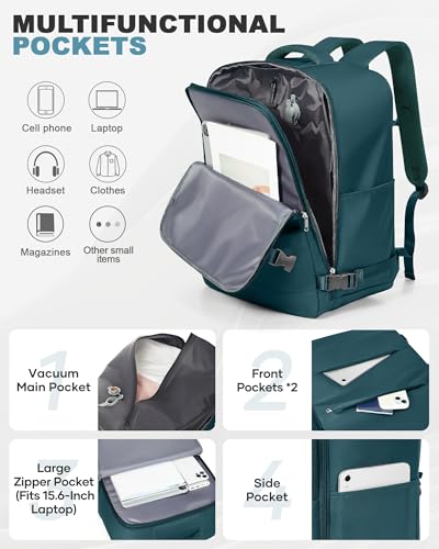 Image of coofay Large Vacuum Backpack Travel with Pump Vacpack Travel Backpack with Vacuum System Compression Backpacks for Travel Easy Vac Pack Carry on Luggage