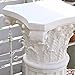 VISIBLE Decorative Roman Column Pedestal, Black Bronze, MGO Cement with Fiber, Classical Garden Pillar, Indoor Outdoor Decor (White, 33.5IN)