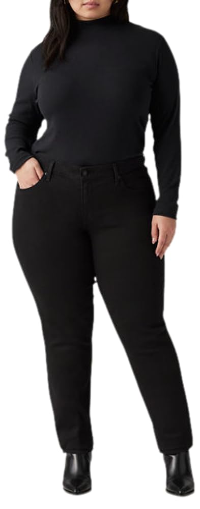 Levi's Women's Plus Size 311 Shaping Skinny Jeans, Soft Black, 18 M