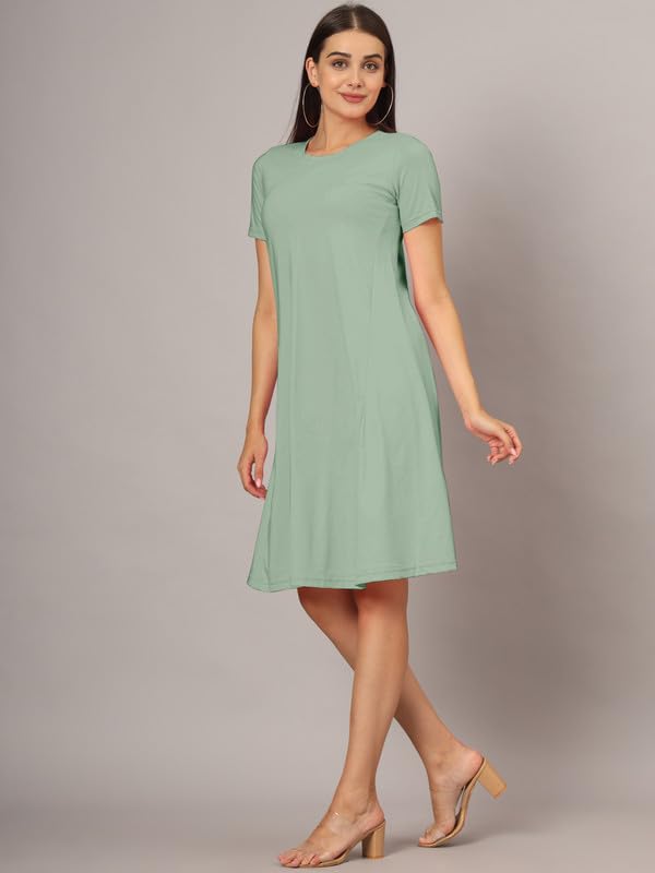 Image of Women's A-Line Cotton Midi Dress